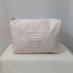 Givenchy Logo Cream Blush Pink Cosmetic Pouch – Fabric Makeup Bag